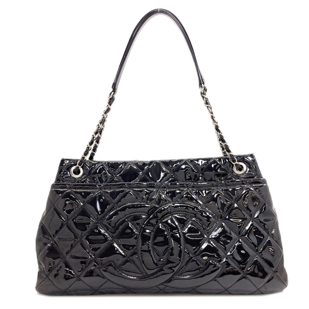 Chanel Matelassé Coco Mark Chain Tote Bag, Patent Leather, Women's CHANEL
